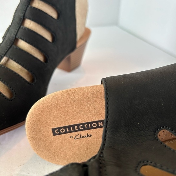 Clark’s NOBValerie Shelly Black Nubuck Leather Sandals - Picture 7 of 9